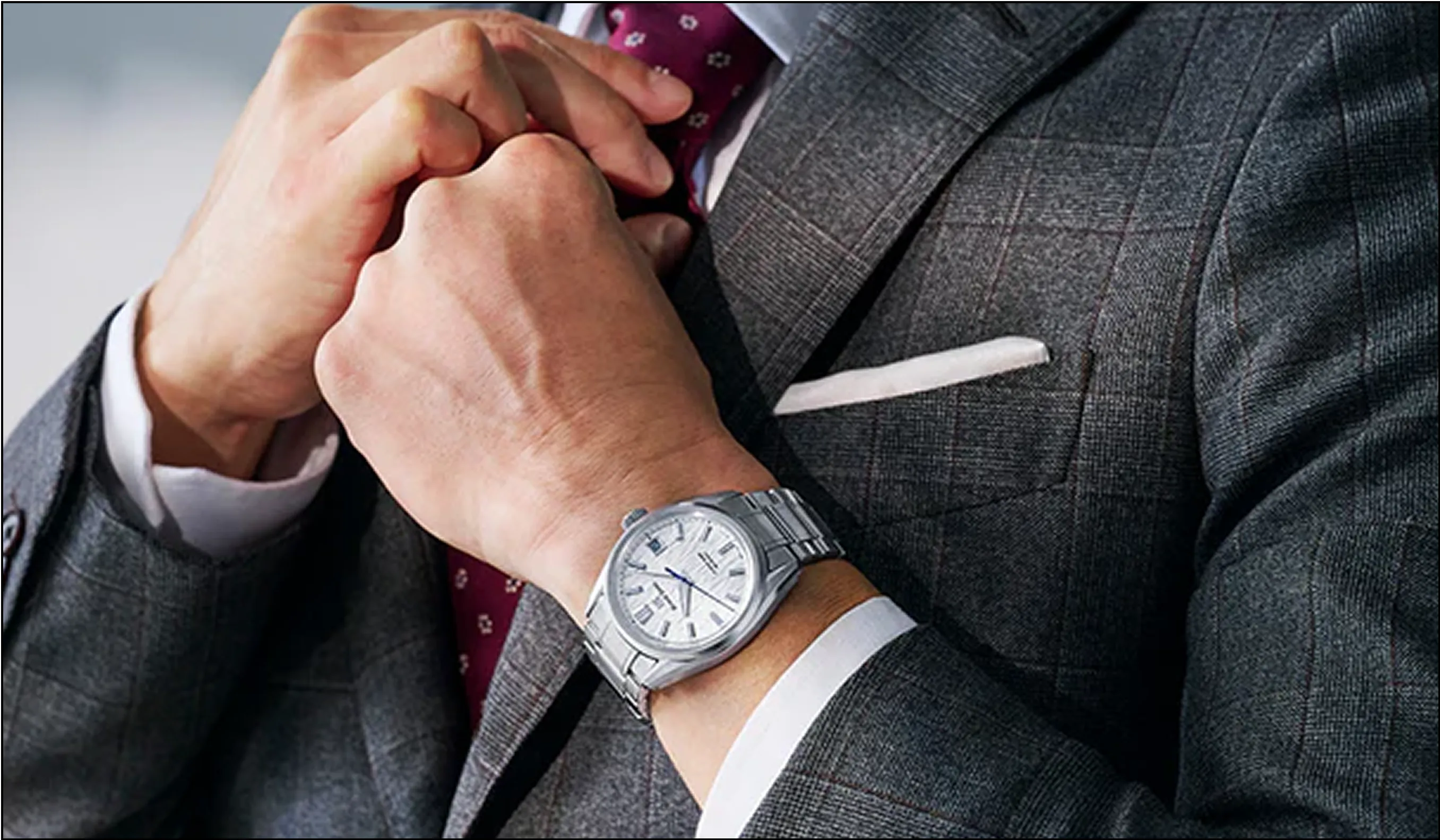 slgh005 グランドセイコー Grand Seiko 着用画像 スーツ ビジネス